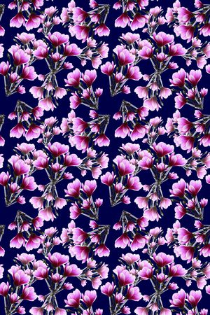 花卉奔放印花华亿平台图片