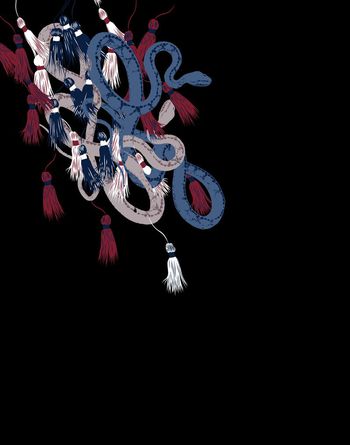 549530-时尚绳结动物蛇男装定位图案