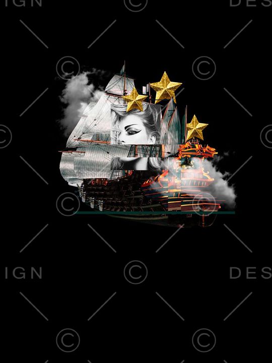 复古船只印花华亿平台图片