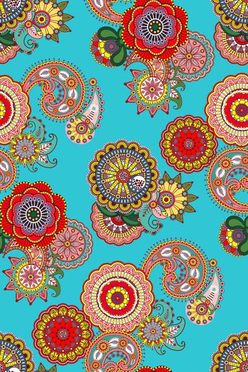 549618-民族风佩斯利火腿纹腰果纹春夏女装连