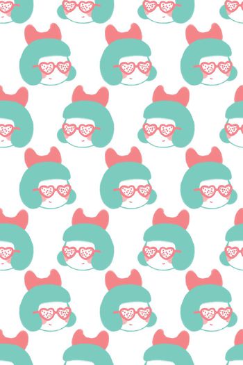 549633-流行时尚手绘彩铅小美妞趣味女装夹克