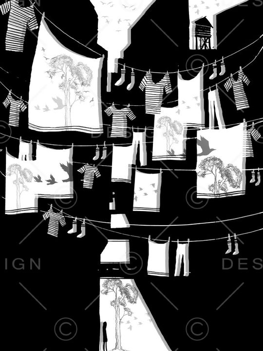 抽象男装图案印花华亿平台图片