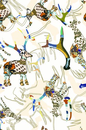 抽象花卉印花华亿平台图片