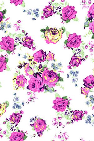 手绘玫瑰花印花华亿平台图片