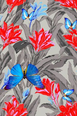 蝴蝶印花华亿平台图片