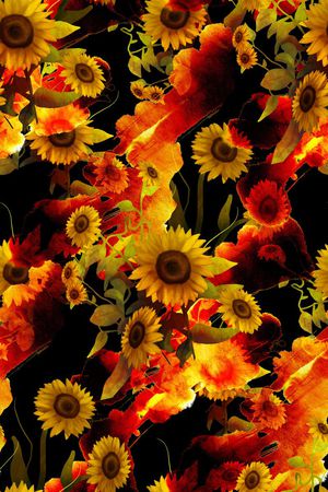 花卉印花华亿平台图片