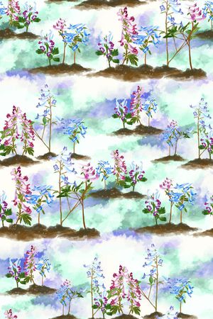 花卉印花华亿平台图片