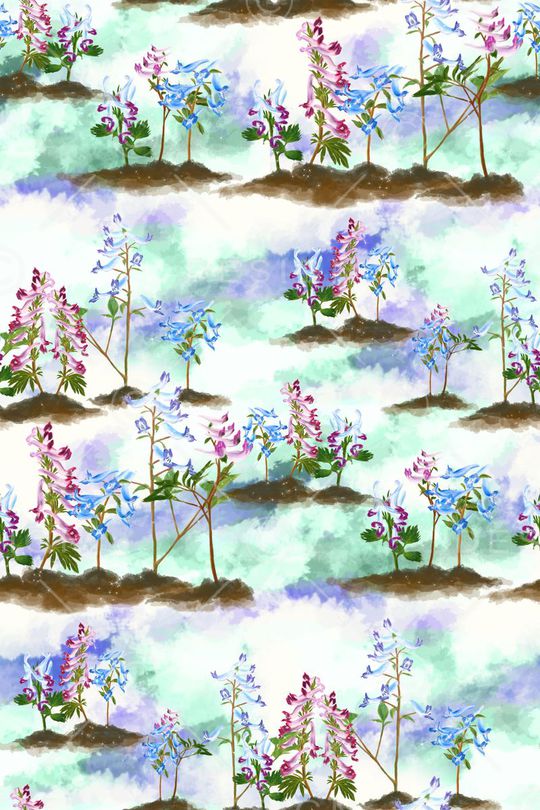 花卉印花华亿平台图片