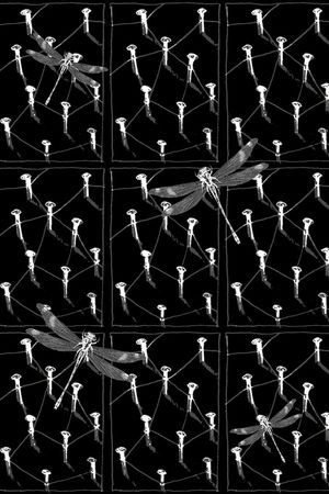 抽象男装图案印花华亿平台图片