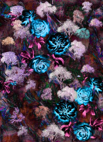 549916-抽象纹理树林暗调花卉组合女装衬衣围