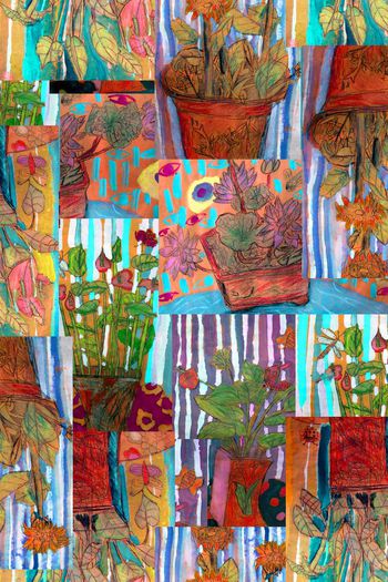 549978-涂鸦 草图 静物 植物 花卉 儿童