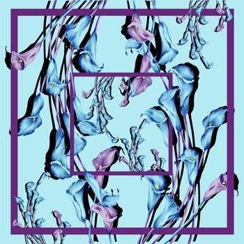 550253-马蹄莲丝巾