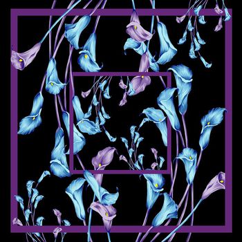 550254-马蹄莲丝巾