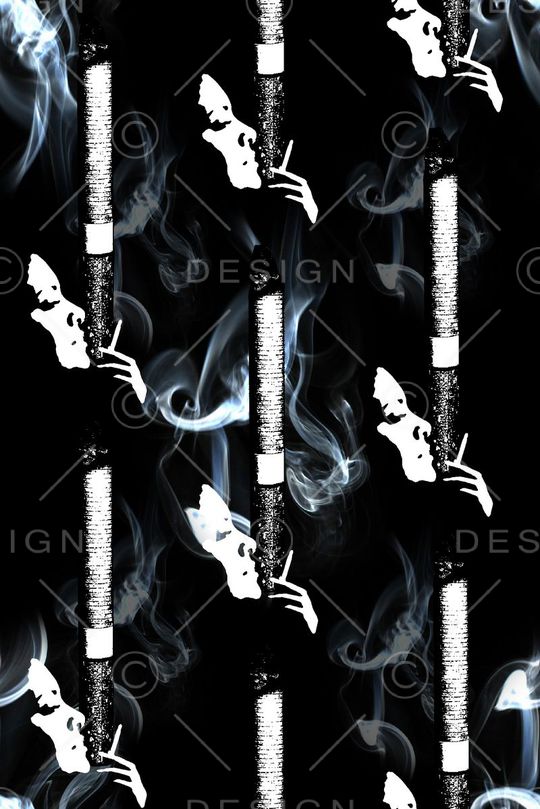 抽象前卫男装图案印花华亿平台图片