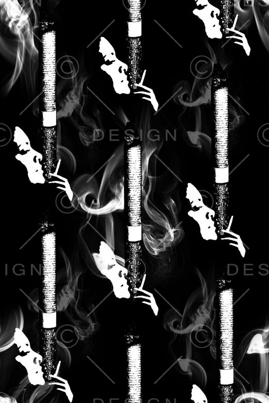 抽象前卫男装图案印花华亿平台图片