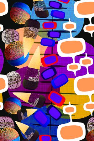 趣味图案印花华亿平台图片