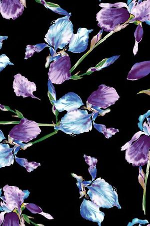 时尚花满幅印花华亿平台图片