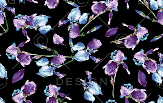 时尚花满幅印花华亿平台图片