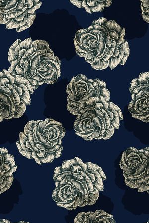 黑白花印花华亿平台图片