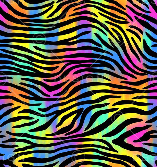 彩色斑馬紋印花华亿平台图片