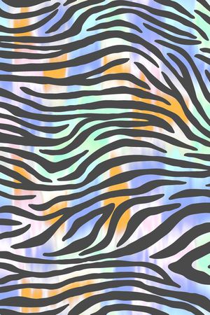 彩色斑馬紋印花华亿平台图片