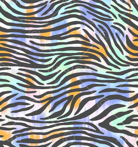 彩色斑馬紋印花华亿平台图片