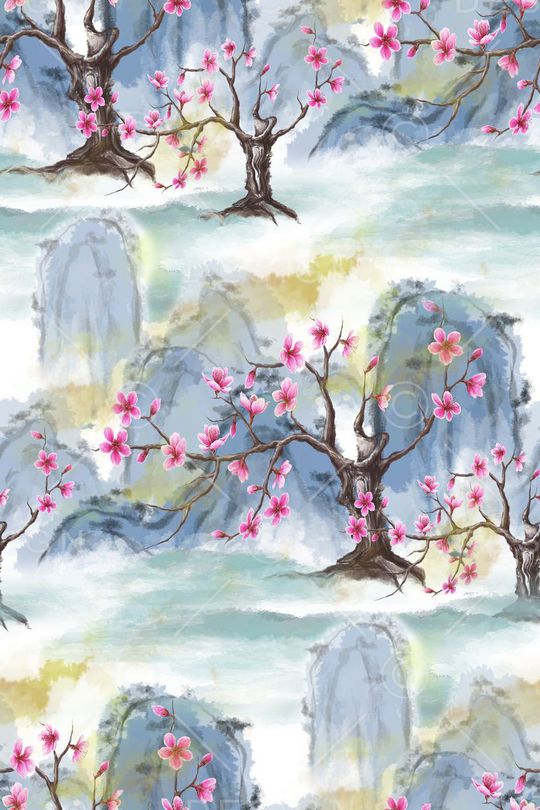 中国风印花华亿平台图片