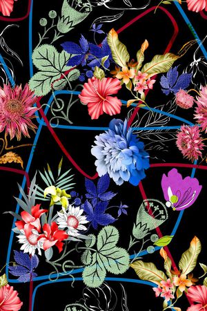 花卉印花华亿平台图片