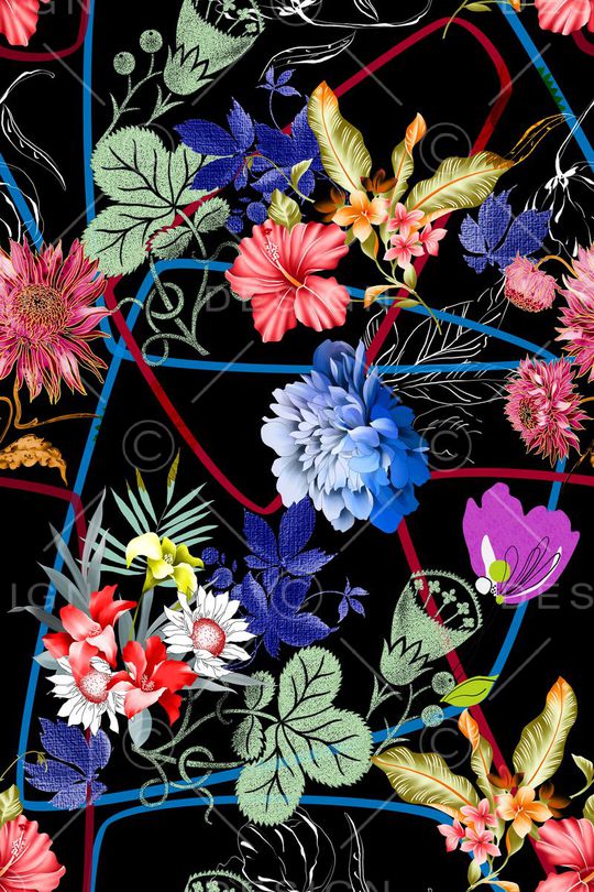 花卉印花华亿平台图片