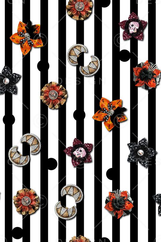 黑白线条圆点印花华亿平台图片