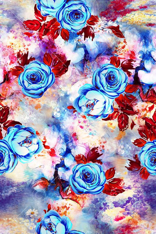 抽象炫彩印花华亿平台图片