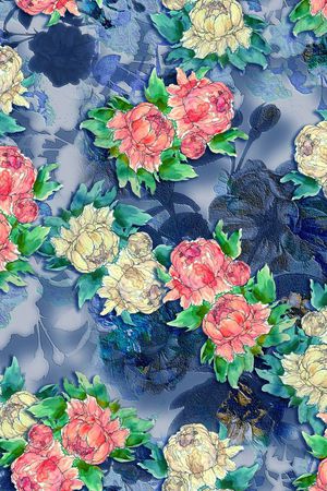 花卉印花华亿平台图片