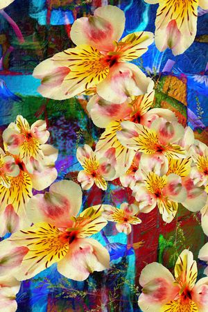 花卉风景印花华亿平台图片