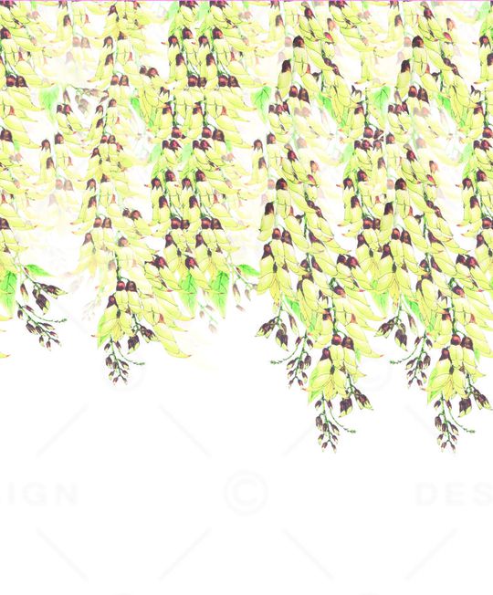 叶形鸟儿印花华亿平台图片