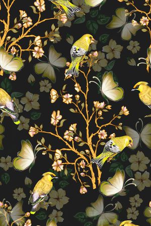 花卉印花华亿平台图片