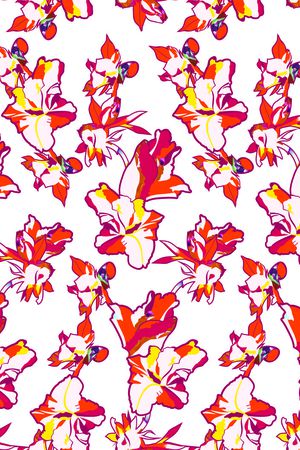 抽象花卉印花华亿平台图片