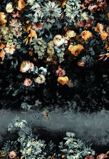 550815-怀旧灰色花卉