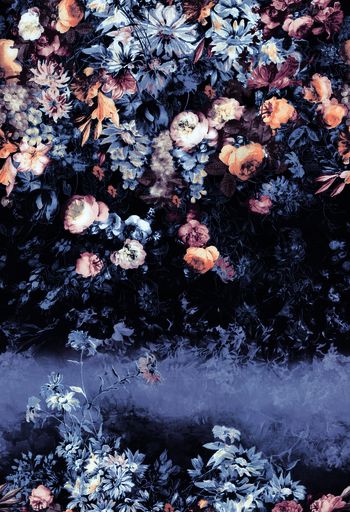 550817-怀旧灰色花卉