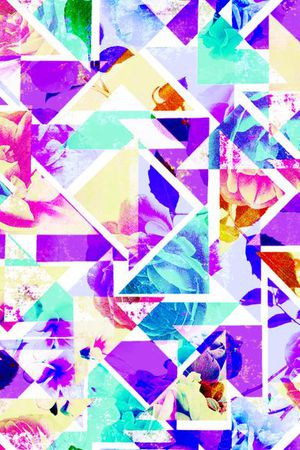 時尚幾何抽象疊加效果华亿平台印花华亿平台图片