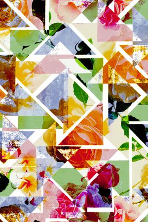 時尚幾何抽象疊加效果华亿平台印花华亿平台图片