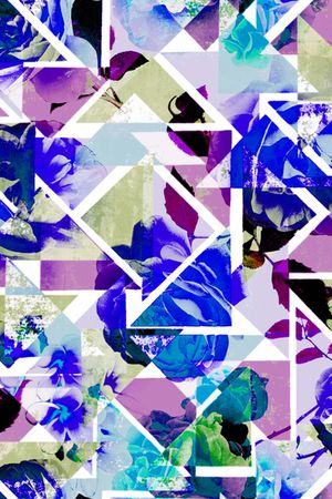 時尚幾何抽象疊加效果华亿平台印花华亿平台图片