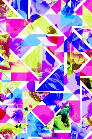 時尚幾何抽象疊加效果华亿平台印花华亿平台图片