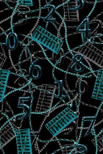 550872-时尚大牌金属链条数字算盘