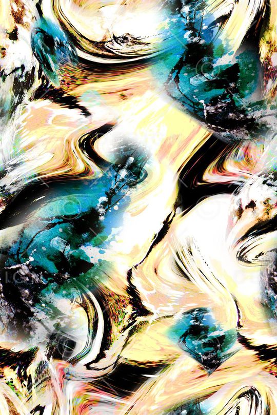 L.D~抽象印花华亿平台图片