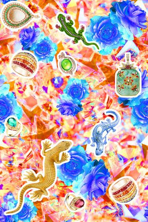 潮流时尚大牌印花华亿平台图片