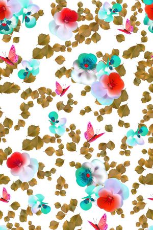 蝴蝶印花华亿平台图片