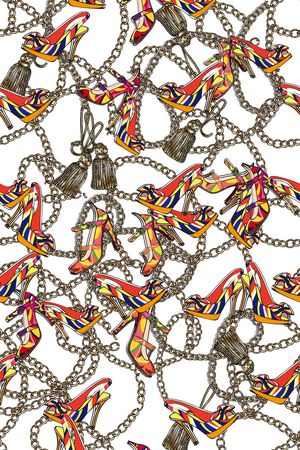 水晶鞋印花华亿平台图片