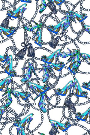 水晶鞋印花华亿平台图片
