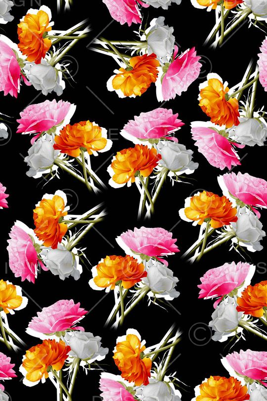 花卉印花华亿平台图片