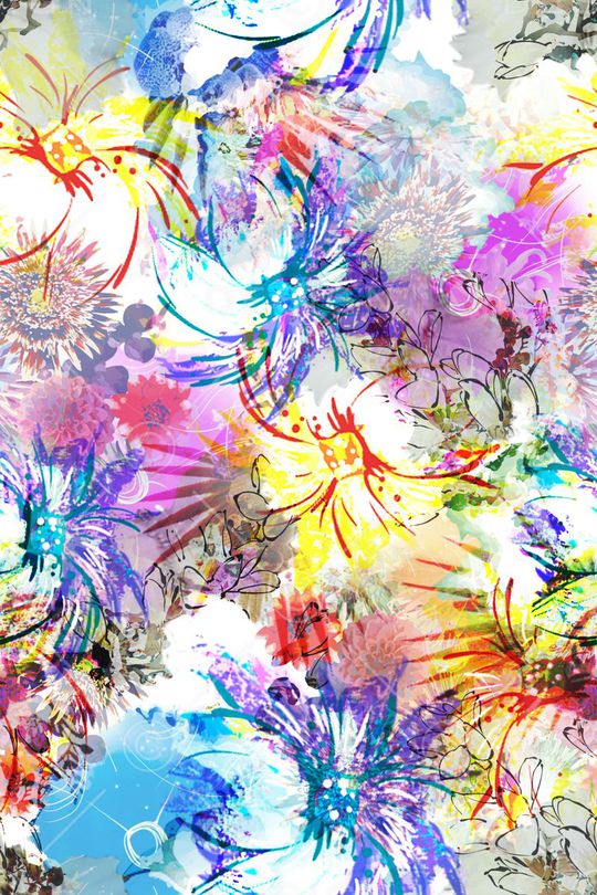 抽象炫彩印花华亿平台图片